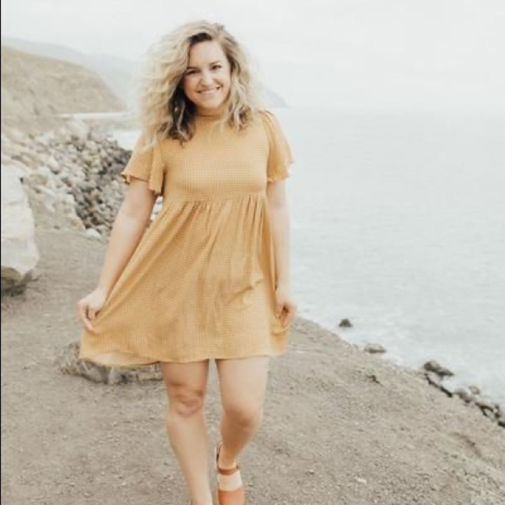 Carly Jean Los Angeles Mustard Madeline Dress